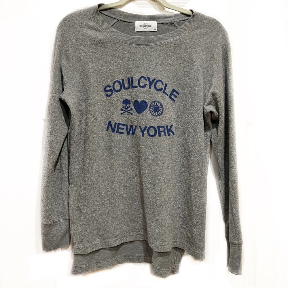 SoulCycle New York Grey Fleece Crewneck Sweatshirt